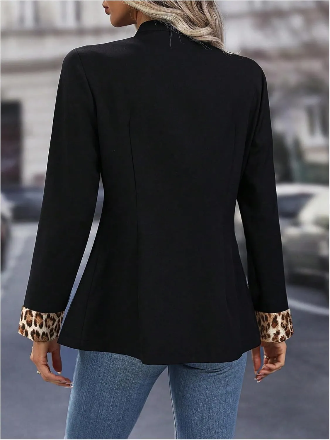 SweatyRocks Women's Casual Blazers Button Open Front Lightweight Work Office Suit Jackets Blazer