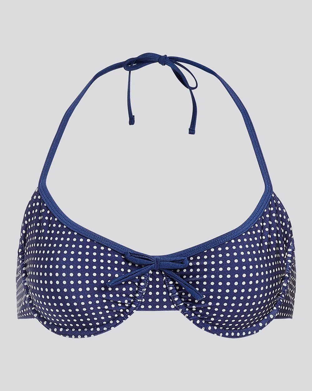 Sydney Bikini Top Midnight Blue Polka Dot