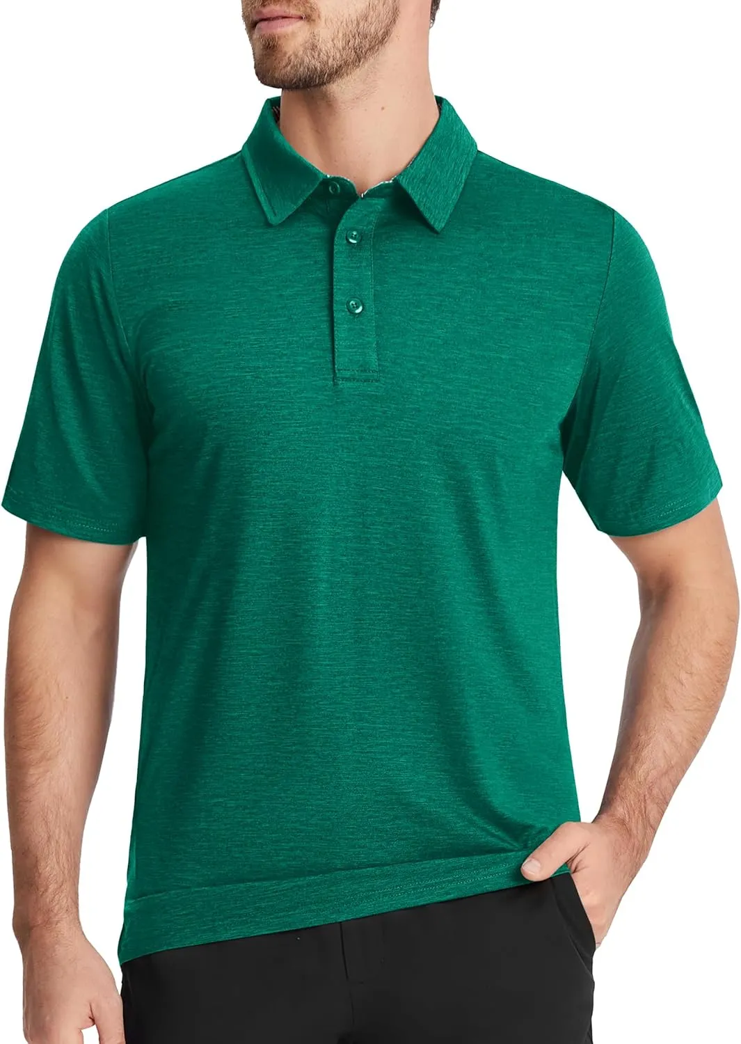 TACVASEN Men's Golf Shirts Short Sleeve Quick Dry Polo Shirts Moisture Wicking Casual Business Sports Breathable Polo