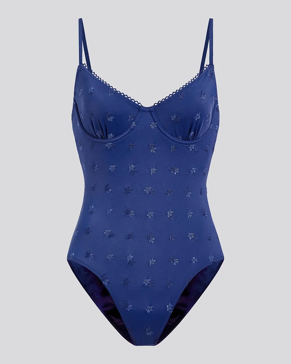 Taylor Embroidered One Piece French Navy