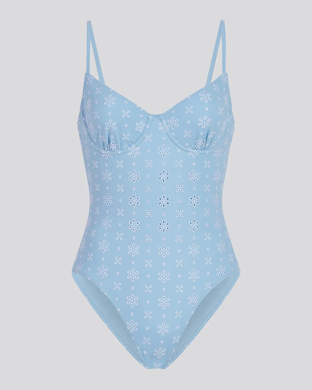 Taylor Eyelet One Piece Powder Blue