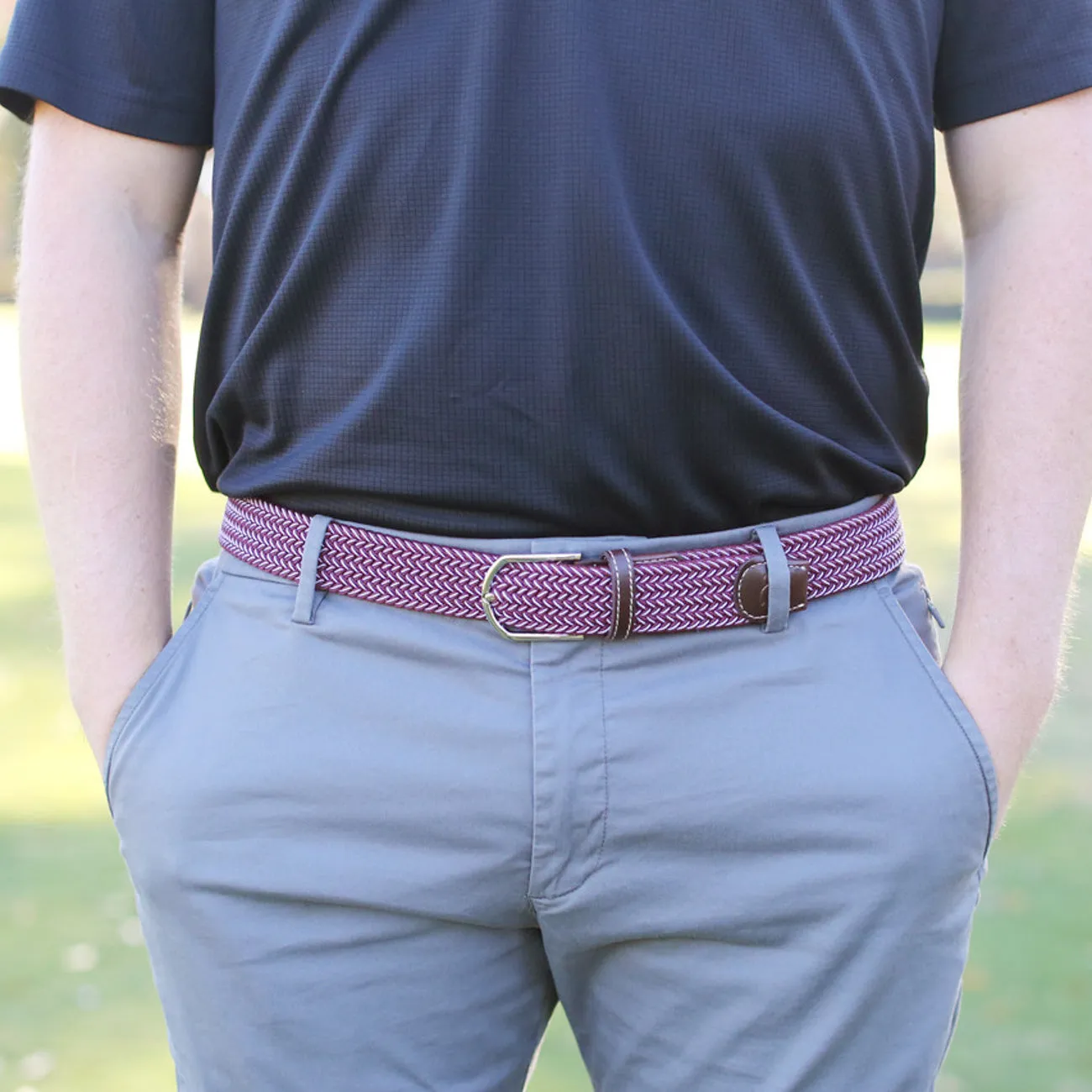 The Biloxi Two-Tone Woven Stretch Belt