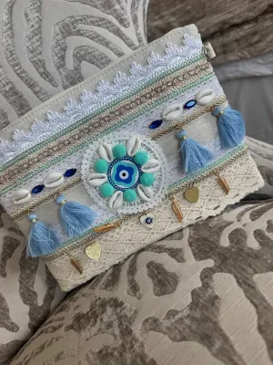 The Ibiza boho embellished clutch bags