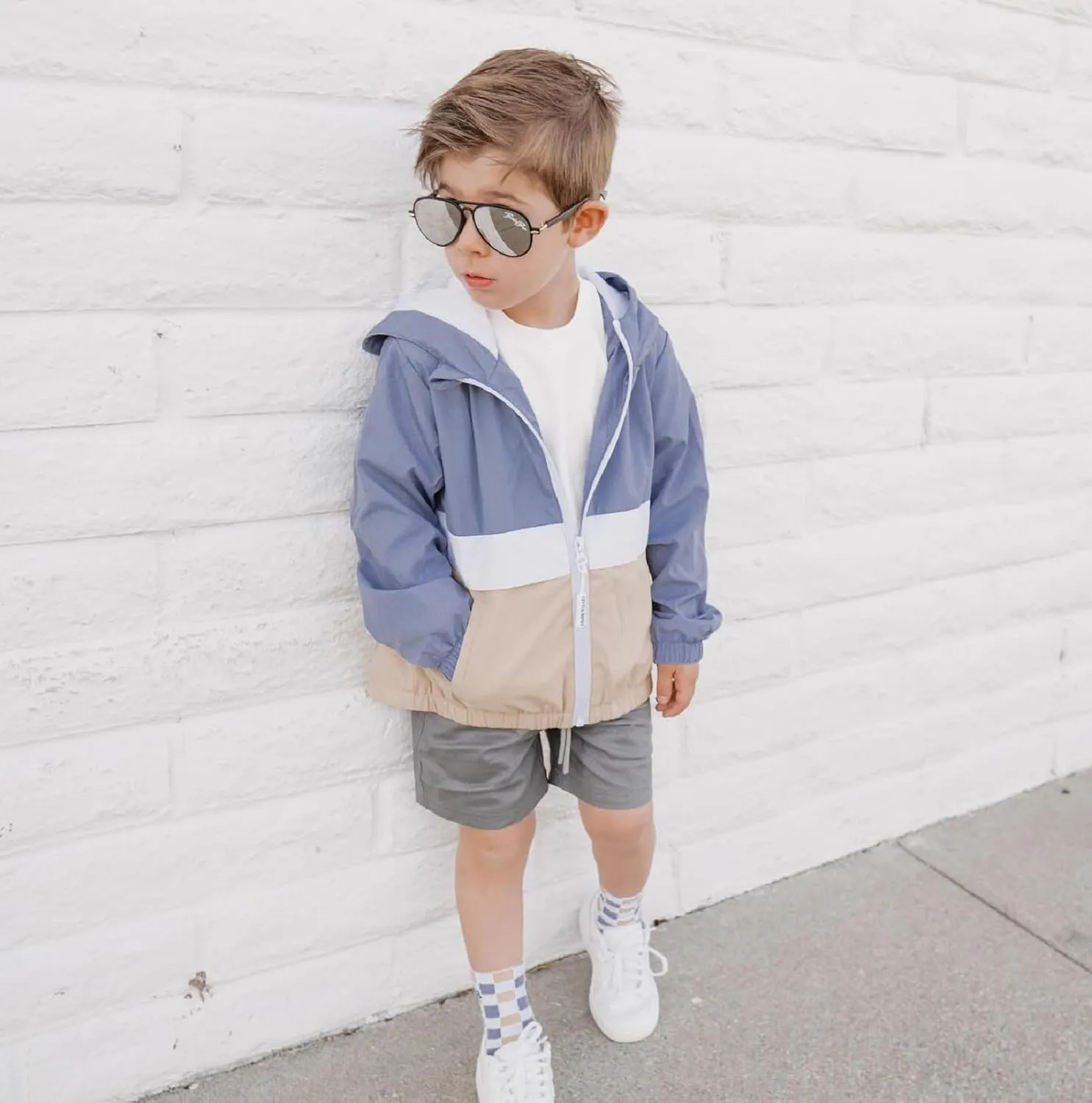 TheFound Toddler Girls Boys Hoodies Jacket Checkerboard Zip-Up Hooded Long Sleeve Coat Fall Winter Kid Baby Clothes Outerwear