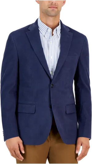 Tommy Hilfiger Mens Modern Fit Corduroy Two Button Blazer Jacket