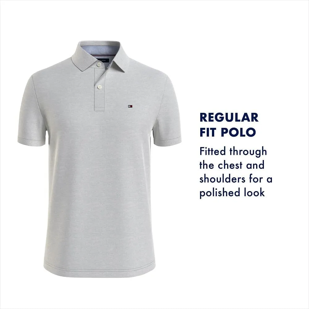 Tommy Hilfiger Men's Short Sleeve Moisture Wicking Stretch Polo Shirt with Quick Dry   UV Protection