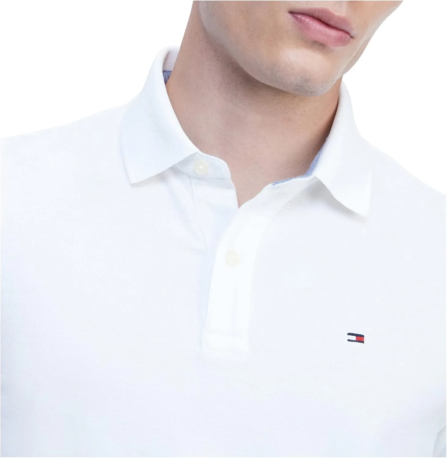 Tommy Hilfiger Men's Short Sleeve Moisture Wicking Stretch Polo Shirt with Quick Dry   UV Protection