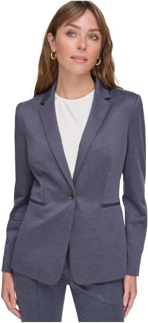 Tommy Hilfiger Womens Slim One Button Blazer Jacket
