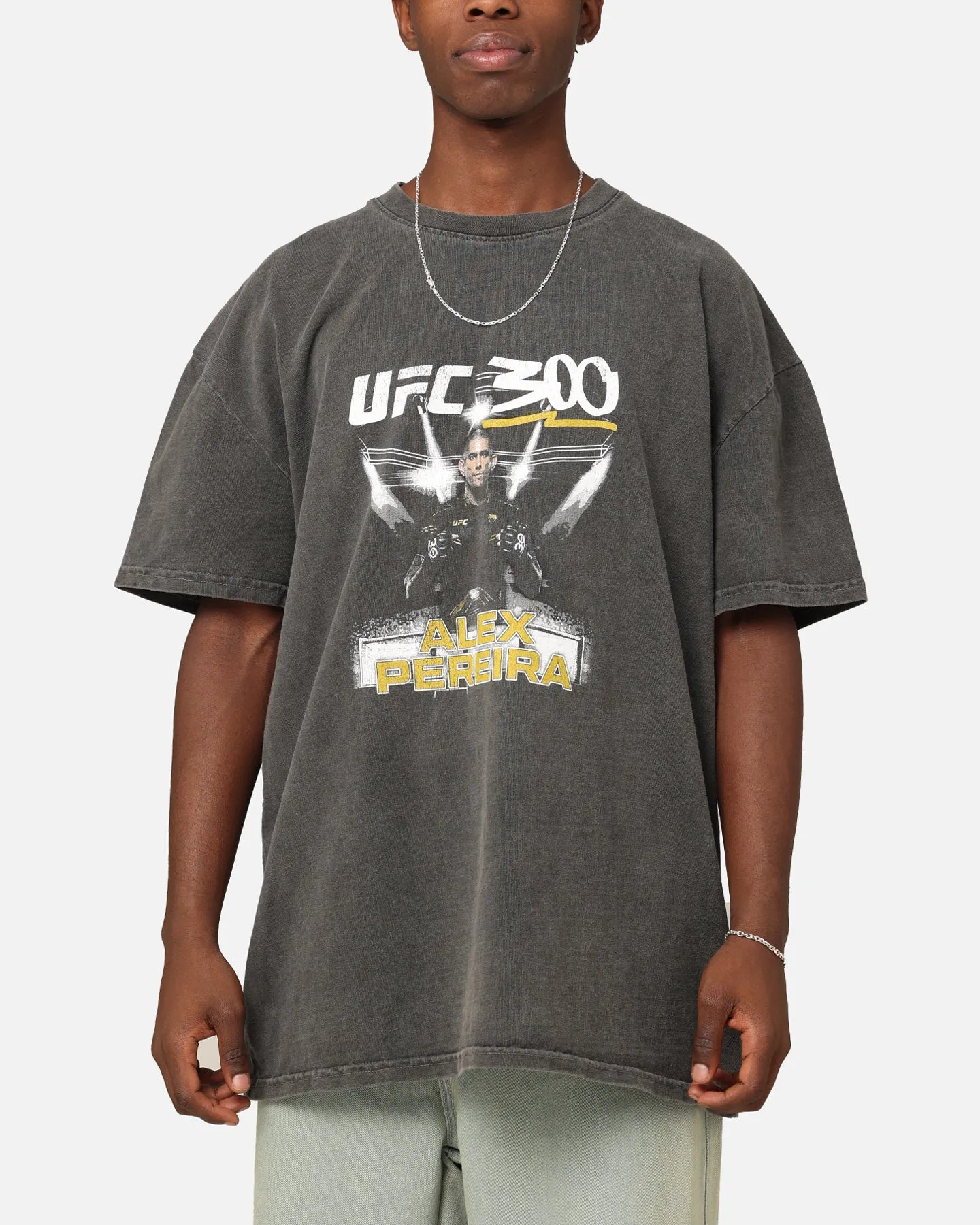 UFC By Culture Kings Alex "Poatan" Pereira 300 Heavyweight T-Shirt Black Wash