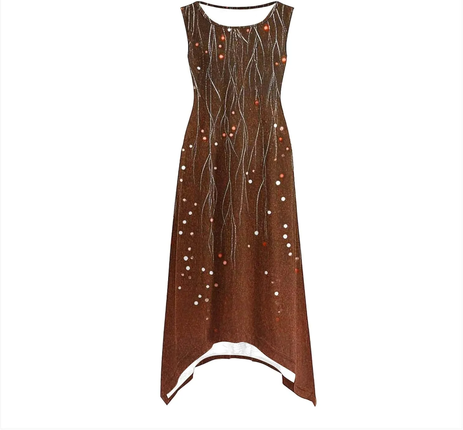Vacation Dresses for Women 2025 Casual Sleeveless Handkerchief Hem Tank Dresses Boho Print 2025 Beach Sundresses