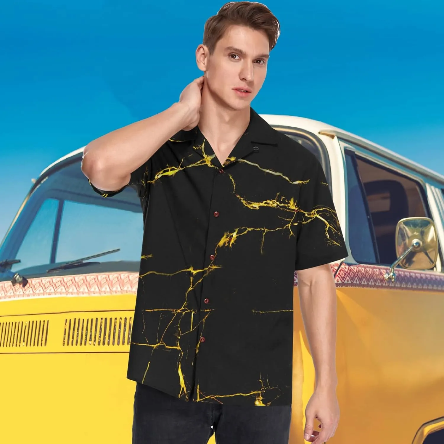 visesunny Hawaiian Shirts for Men Short Sleeve Aloha Beach Shirt Floral Summer Casual Button Down Shirts