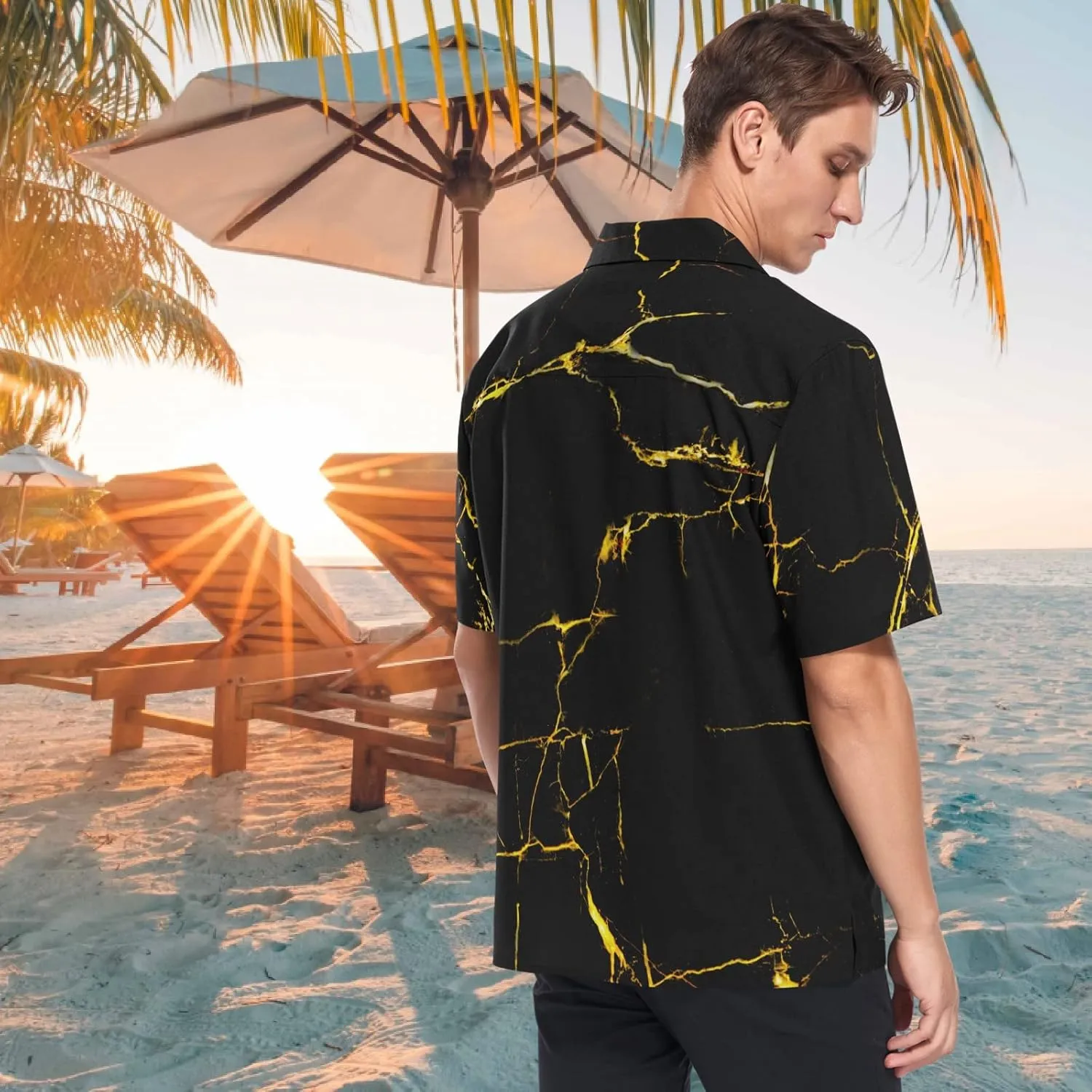 visesunny Hawaiian Shirts for Men Short Sleeve Aloha Beach Shirt Floral Summer Casual Button Down Shirts