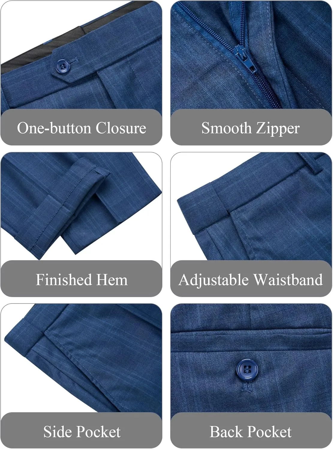 WEEN CHARM Men's 2 Piece Slim Fit Plaid Suit Business Casual Blazer Pants Set for Formal Wedding Prom Office Party