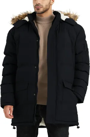 Winter Coats For Men Winter Jackets Water Resistant Warm Thicken Puffy Hooded Insulated Thicken Parka Coat