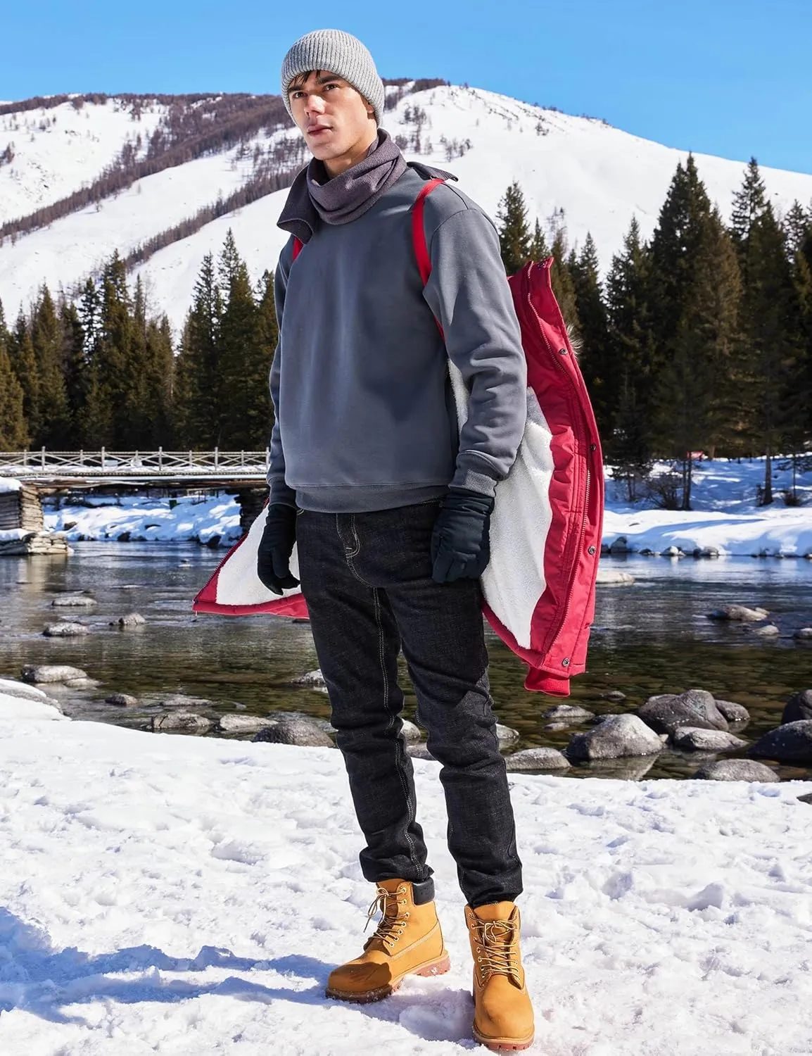 Winter Coats For Men Winter Jackets Water Resistant Warm Thicken Puffy Hooded Insulated Thicken Parka Coat