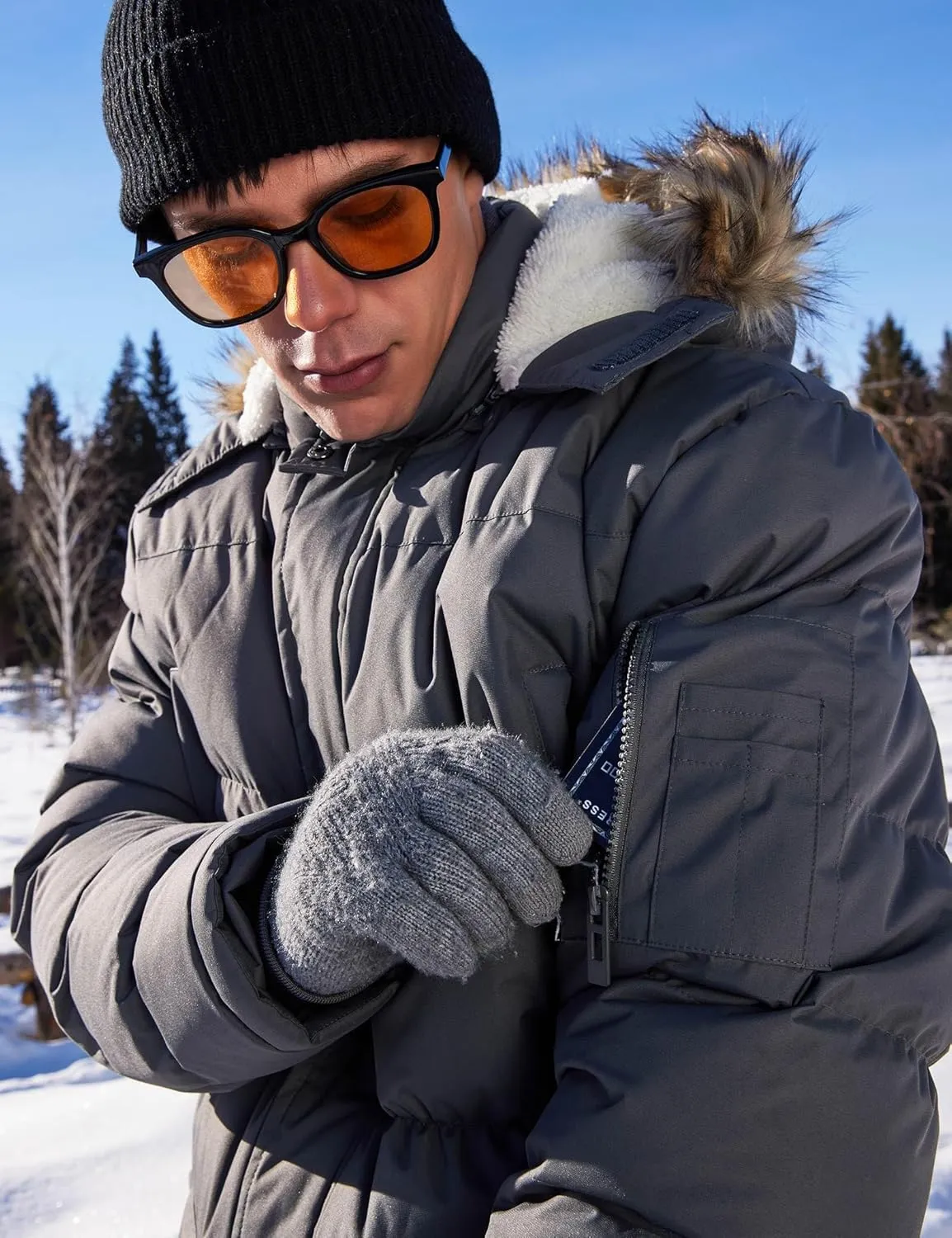 Winter Coats For Men Winter Jackets Water Resistant Warm Thicken Puffy Hooded Insulated Thicken Parka Coat