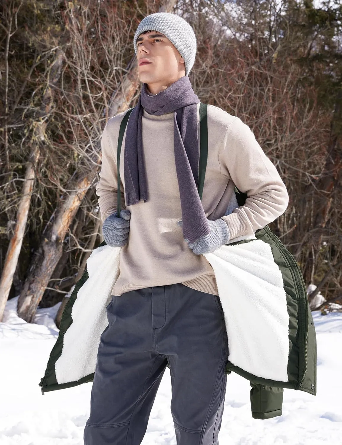 Winter Coats For Men Winter Jackets Water Resistant Warm Thicken Puffy Hooded Insulated Thicken Parka Coat