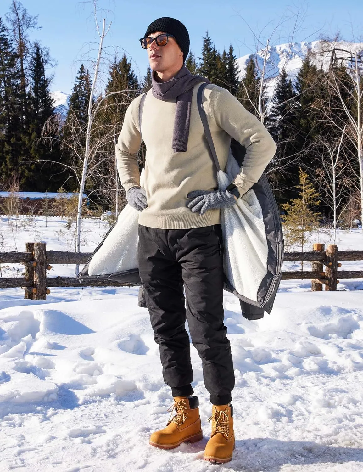 Winter Coats For Men Winter Jackets Water Resistant Warm Thicken Puffy Hooded Insulated Thicken Parka Coat