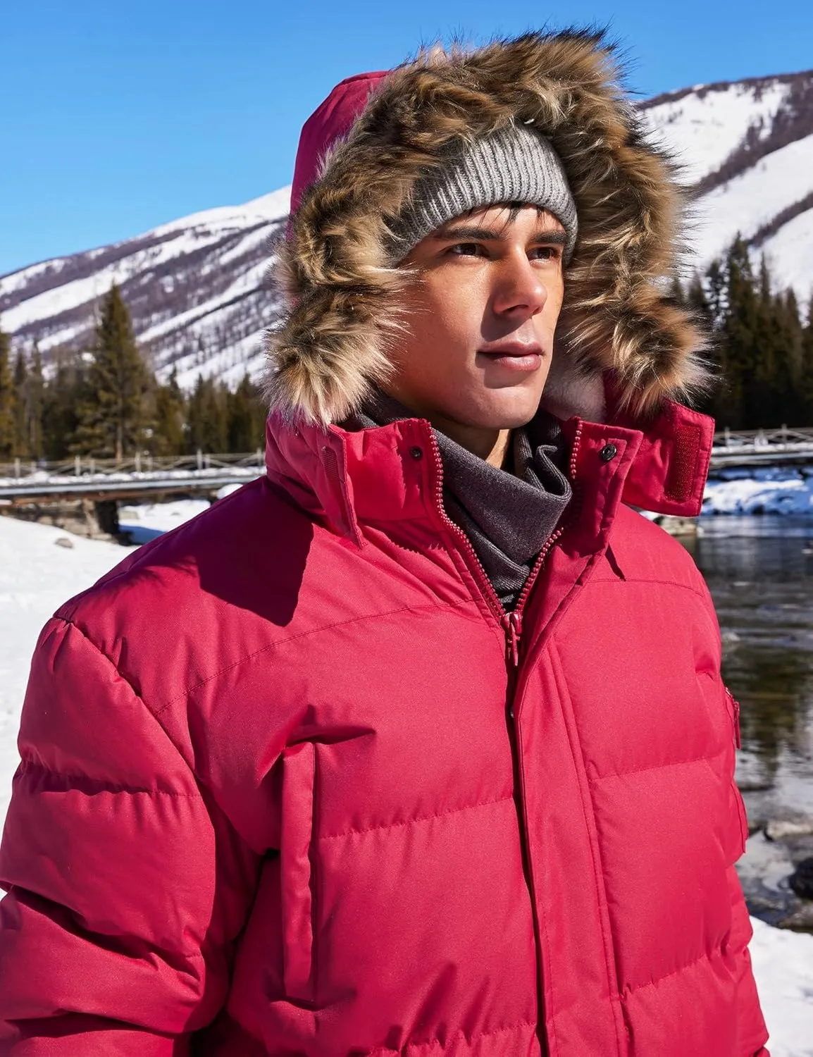 Winter Coats For Men Winter Jackets Water Resistant Warm Thicken Puffy Hooded Insulated Thicken Parka Coat