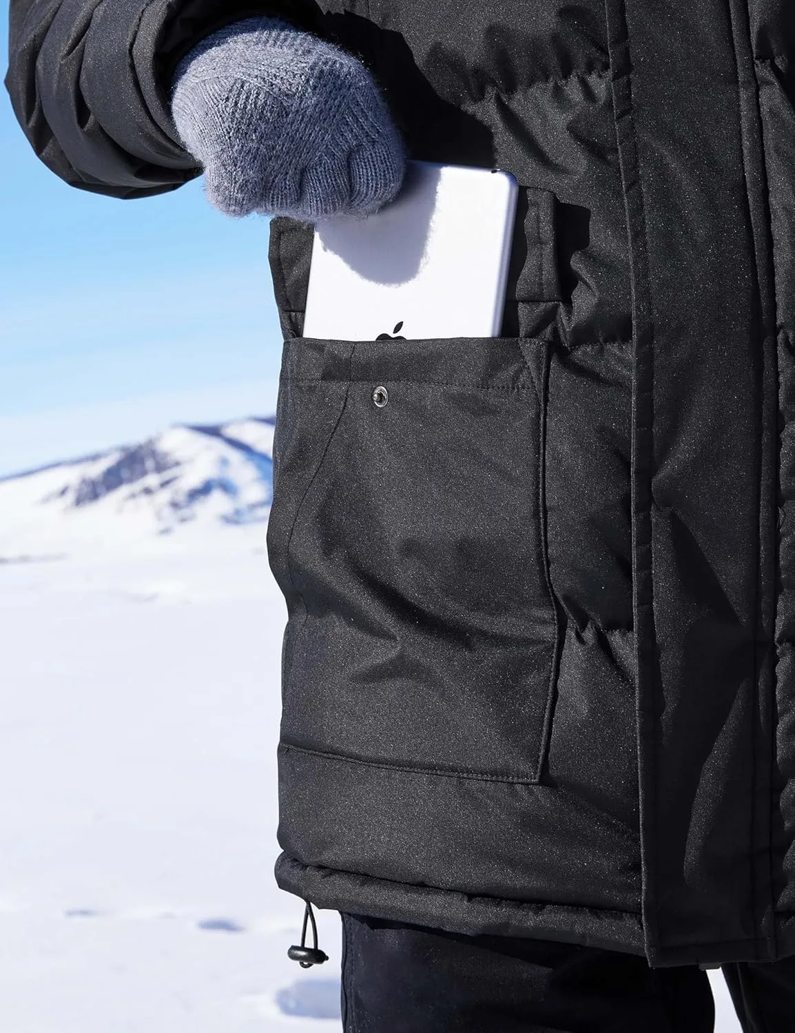 Winter Coats For Men Winter Jackets Water Resistant Warm Thicken Puffy Hooded Insulated Thicken Parka Coat