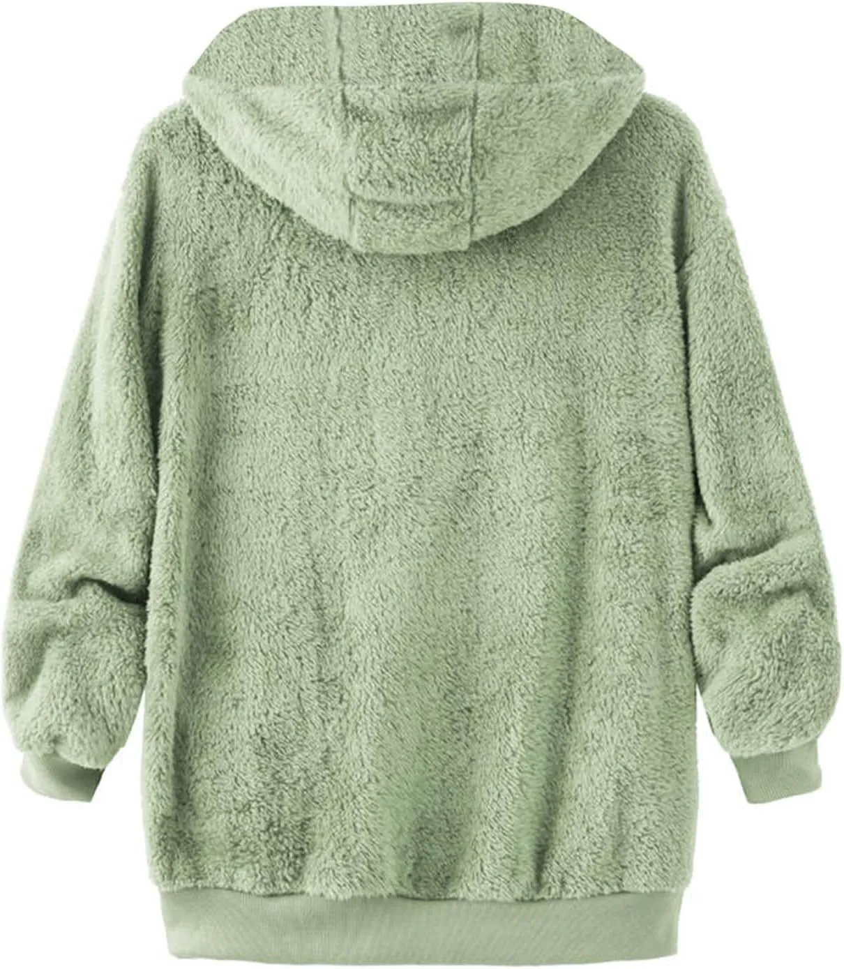 Winter Coats for Women Oversized Fuzzy Fleece Jacket Faux Fur Cardigan Coat Outwear Warm Teddy Coat Long Sleeve Hoodie