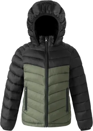 Winter Puffer Jacket Waterproof Hooded Coat Lightweight Clothes For Kids Boys