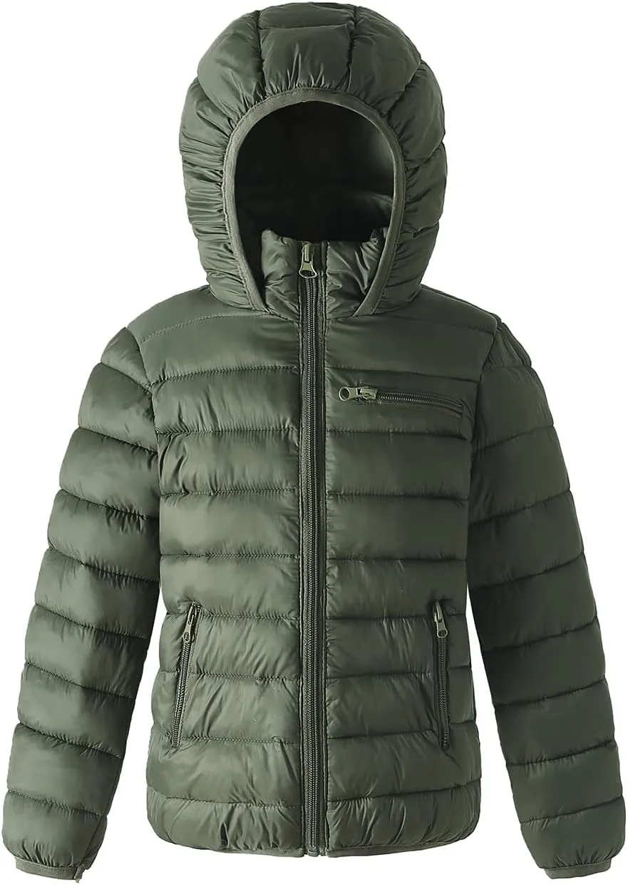 Winter Puffer Jacket Waterproof Hooded Coat Lightweight Clothes For Kids Boys