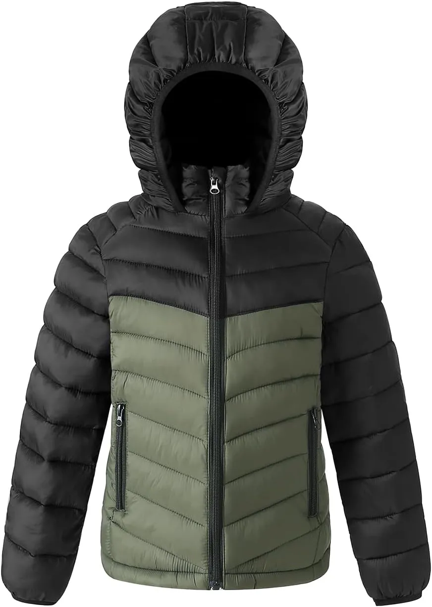 Winter Puffer Jacket Waterproof Hooded Coat Lightweight Clothes For Kids Boys