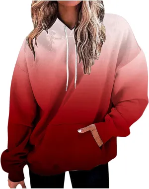 Women 2024 Oversized Sweatshirts Neno Print Drawstring Cute Hoodies Pullover Tops Fall Winter Trendy Clothes