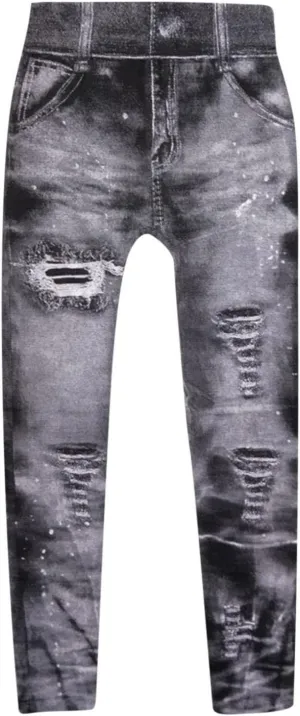 Women Denim Print Leggings Seamless Fake Jeans Full Length Tights High Waist Jeggings Workout Sport Yoga Pants Womens Trousers high Waisted