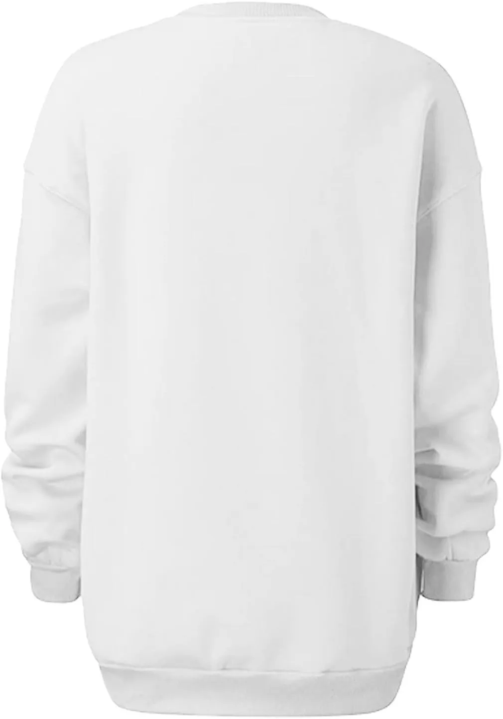 Women Solid Color Oversized Sweatshirt Trendy 2024 Pullover Tops Crew Neck Fall Sweatshirt Comfy Loose Fit Sweater