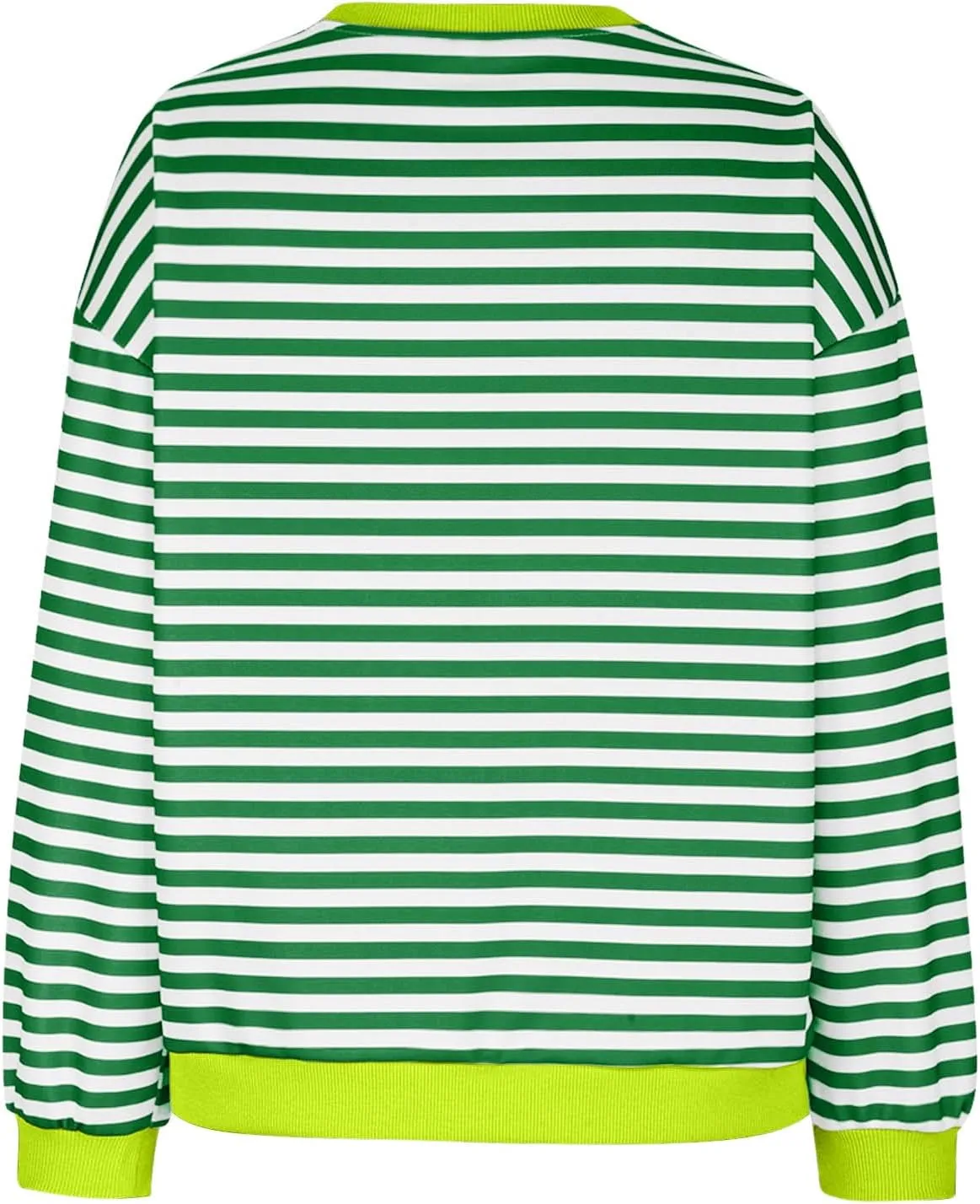 Women Striped Crew Neck Sweatshirts Oversized Pullover Shirt Tops Lightweight Preppy Hoodies Trendy Fall Clothes 2024
