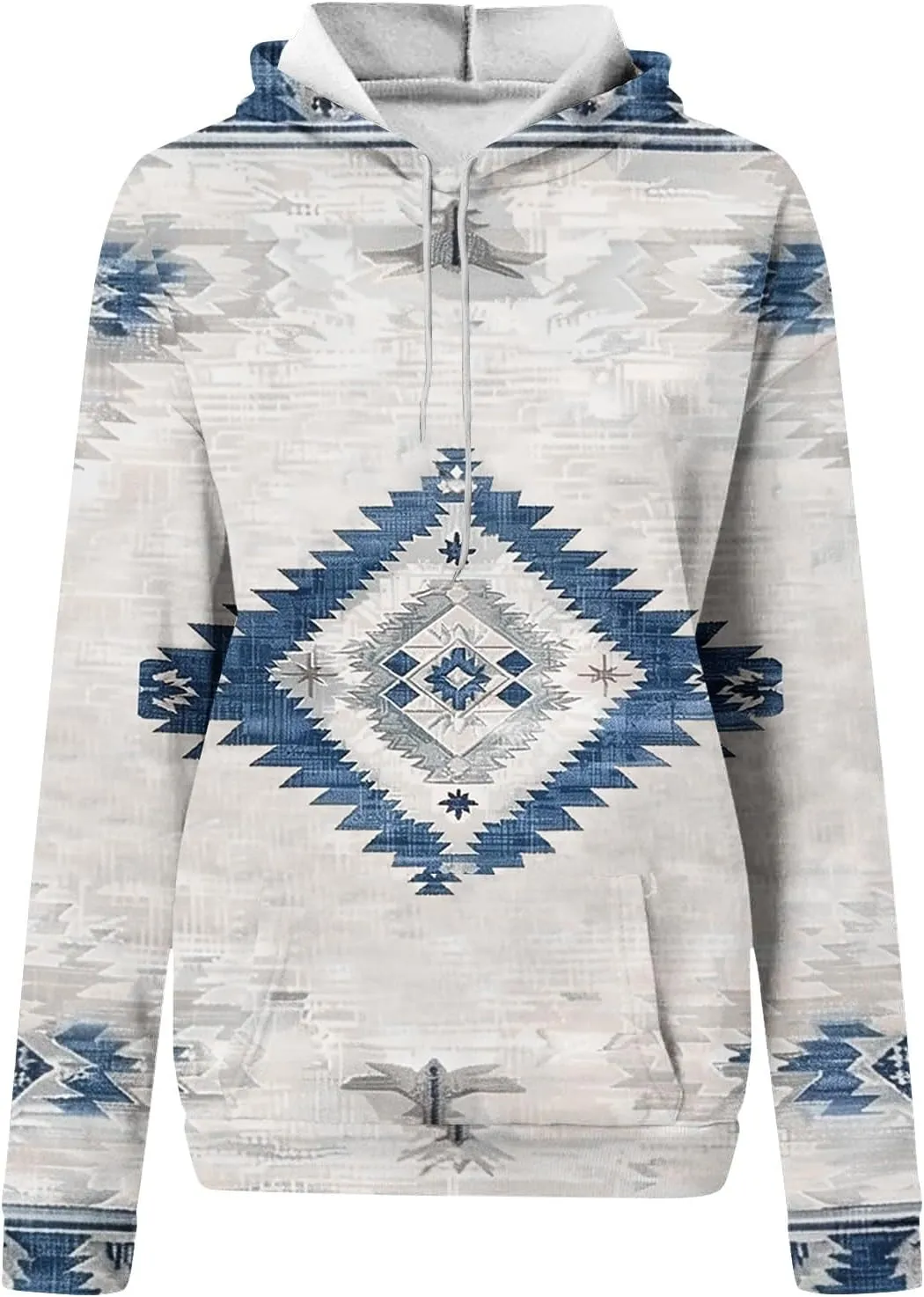 Womens Aztec Ethic Graphic Sweatshirt Western Shirts Hoodies Casual Fall Tops Pullover Cow Country Vintage Outfit