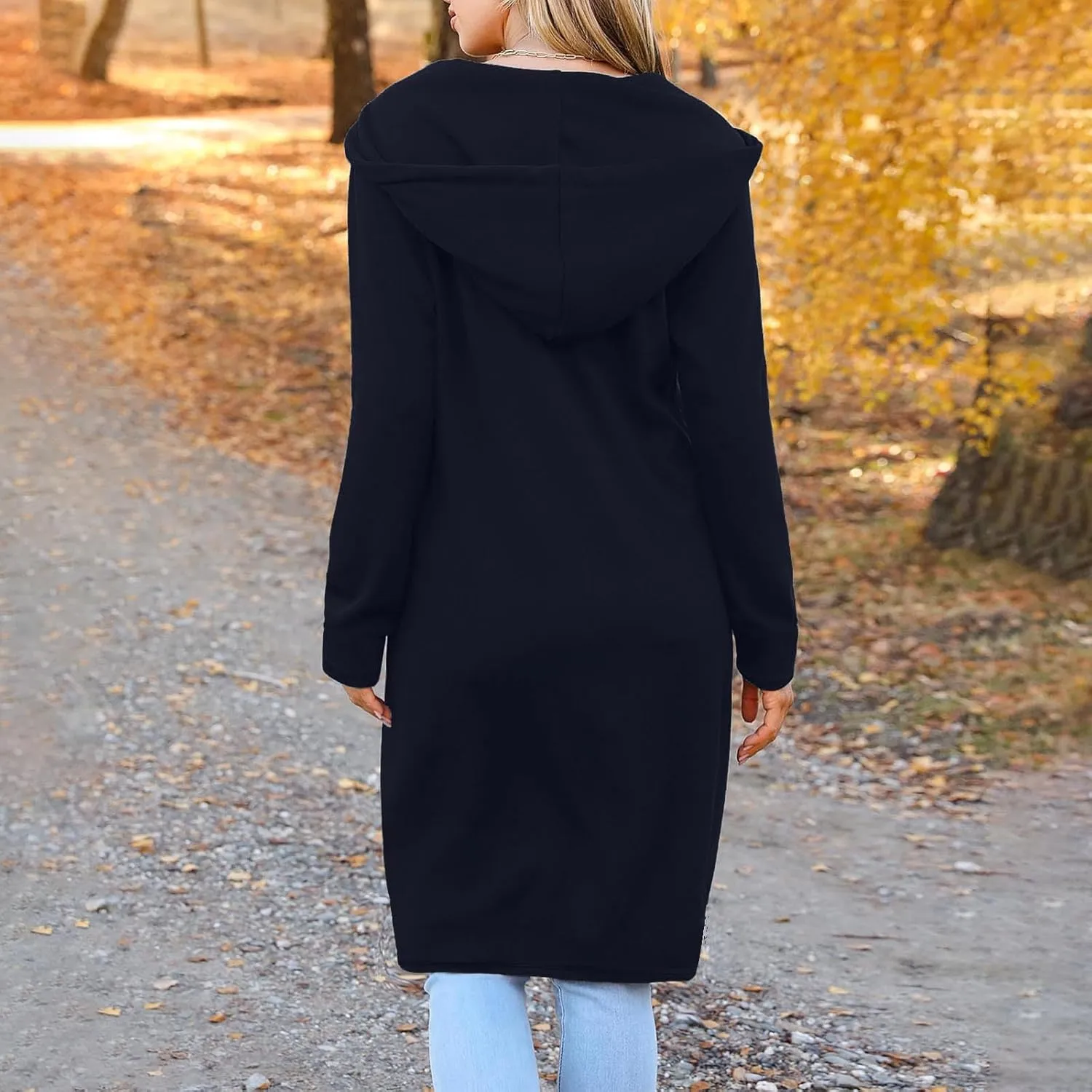 Women's Full Zip Up Hoodies Oversized Fleece Long Sleeve Sweatshirt Comfy Casual Fall Jacket Coat with Pocket 2024
