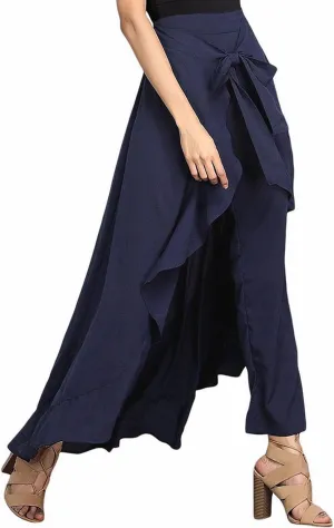 Women's High Waist Wide Leg Pants Trousers Chiffon Pants High Split Flowy Breathable Palazzo Pants Elegant Beach