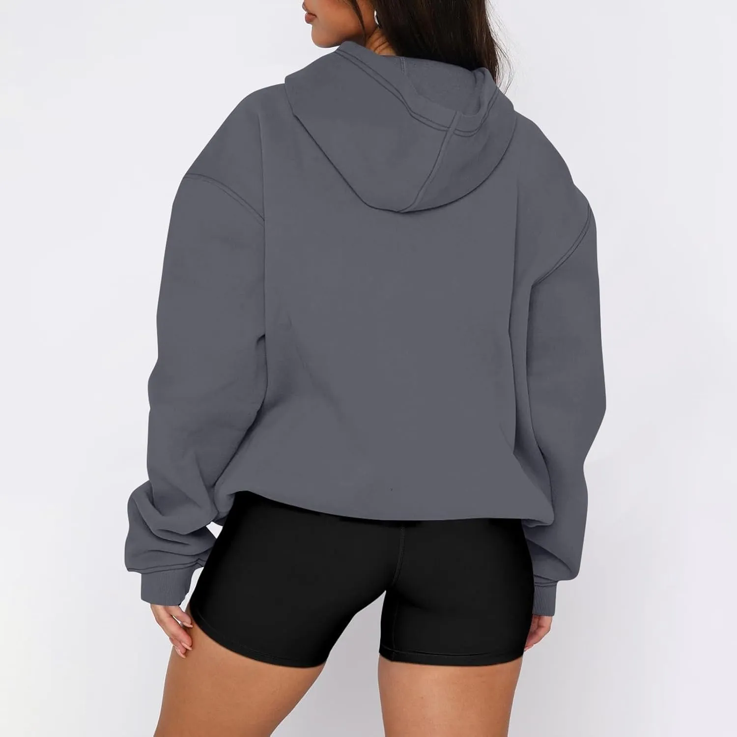 Womens Hoodies Pullover Fleece Lined Oversized Hooded Sweatshirts Teen Girls Sweaters Y2k Hoodie with Pockets