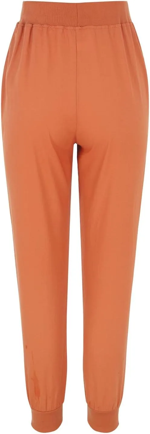 Womens Linen Pants Joggers Casual High Waisted Drawstring Trousers Lightweight Summer Beach Pants with Pockets