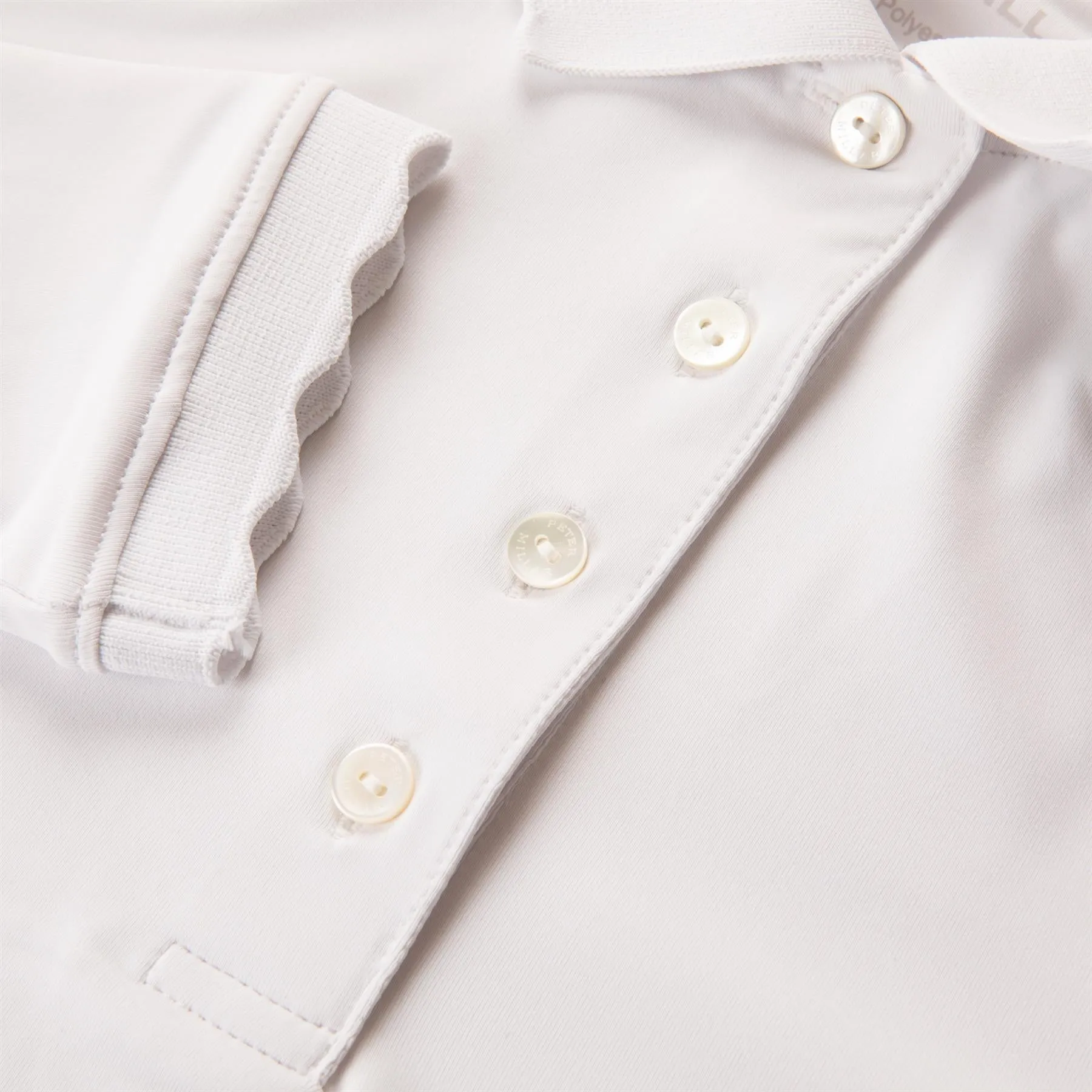 Womens Opal LS Stretch Jersey Polo White - SS24