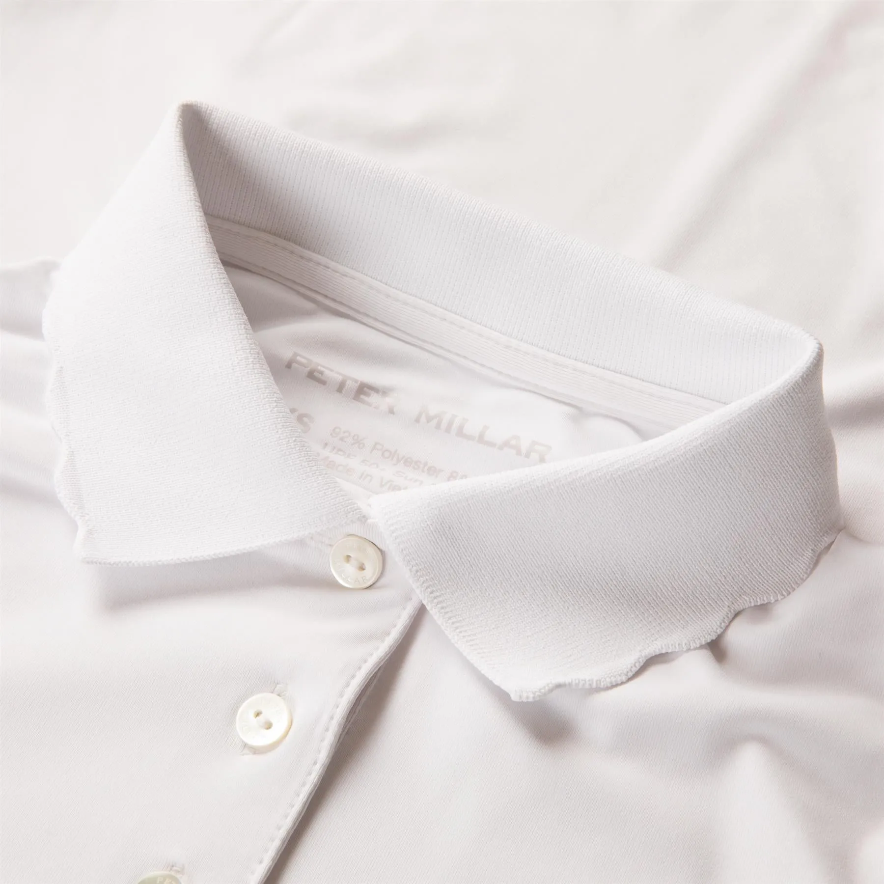 Womens Opal LS Stretch Jersey Polo White - SS24