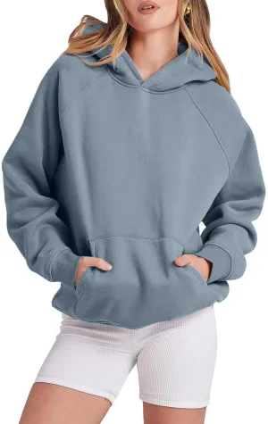 Women's Oversized Hoodies Casual Long Sleeve Half Zipper Pocket Sweatshirt Pullover Tops Hoodies Womens