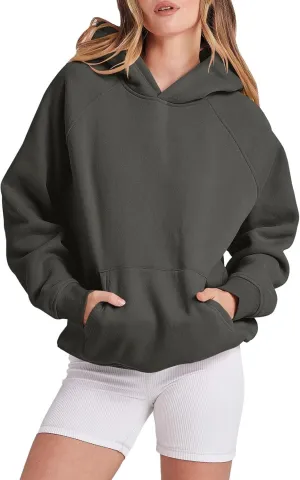 Women's Oversized Hoodies Casual Long Sleeve Half Zipper Pocket Sweatshirt Pullover Tops Hoodies Womens