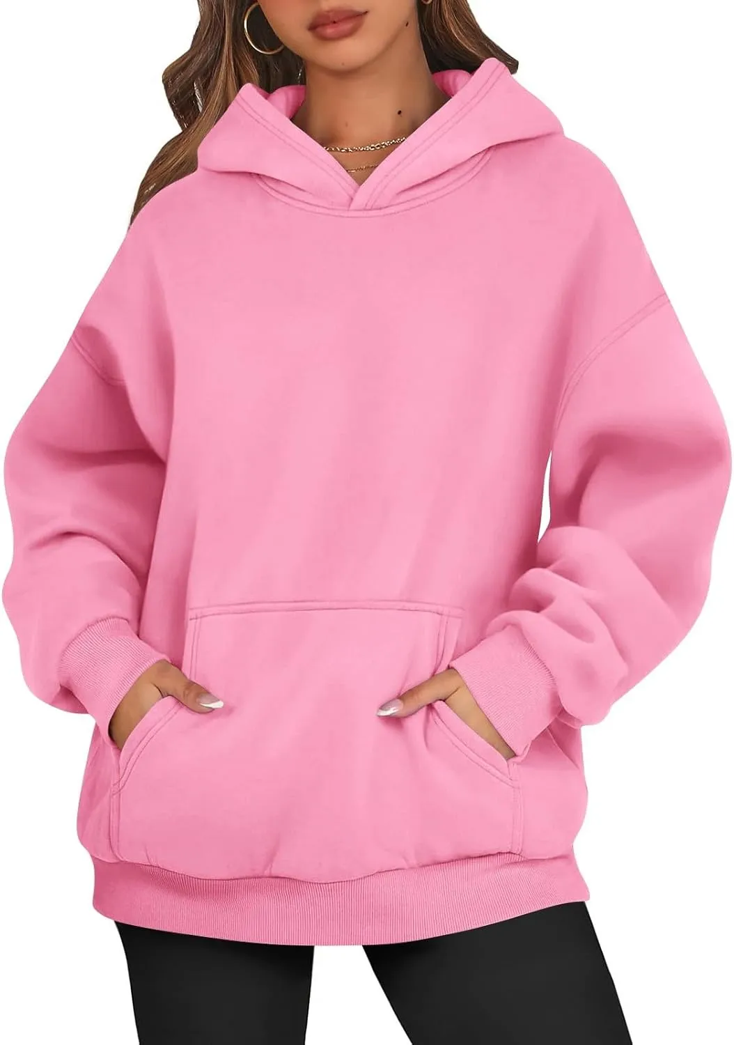 Womens Oversized Hoodies Fleece Sweatshirts Long Sleeve Sweaters Pullover Winter Fall Outfits Fashion Y2k Clothes