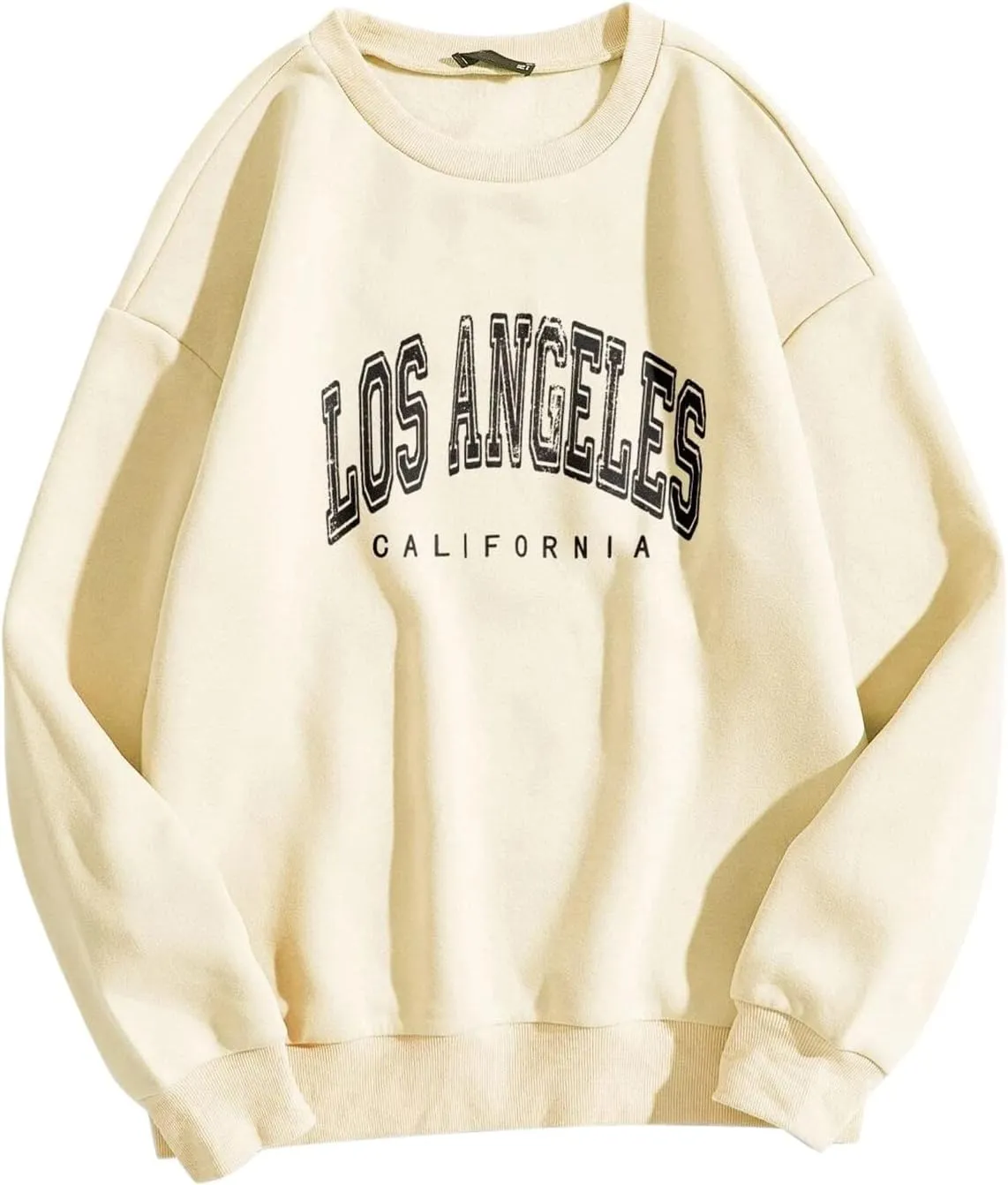 Women's Oversized Sweatshirt Los Angeles California Graphic Crewneck Long Sleeve Casual Loose Pullover Tops