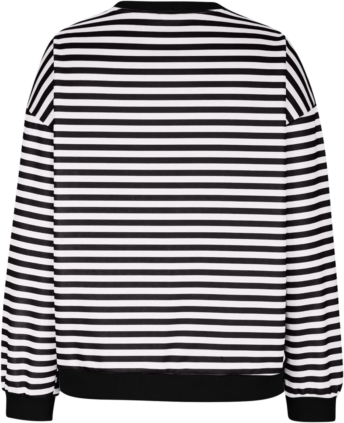 Women's Oversized Sweatshirts 2024 Fall y2k Clothes Casual Striped Pullover Tops Long Sleeve Crewneck Shirts