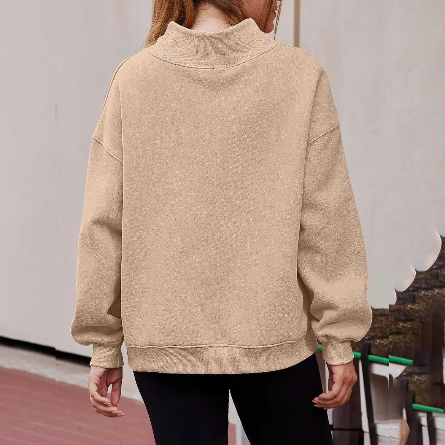 Womens Oversized Sweatshirts Turtleneck Pullover Long Sleeve Hoodies Tops Fall Outfits Cute Sweater Tops