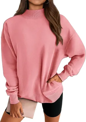 Womens Oversized Sweatshirts Turtleneck Pullover Long Sleeve Sweatshirt Casual Loose Tops Fall Fashion Outfits