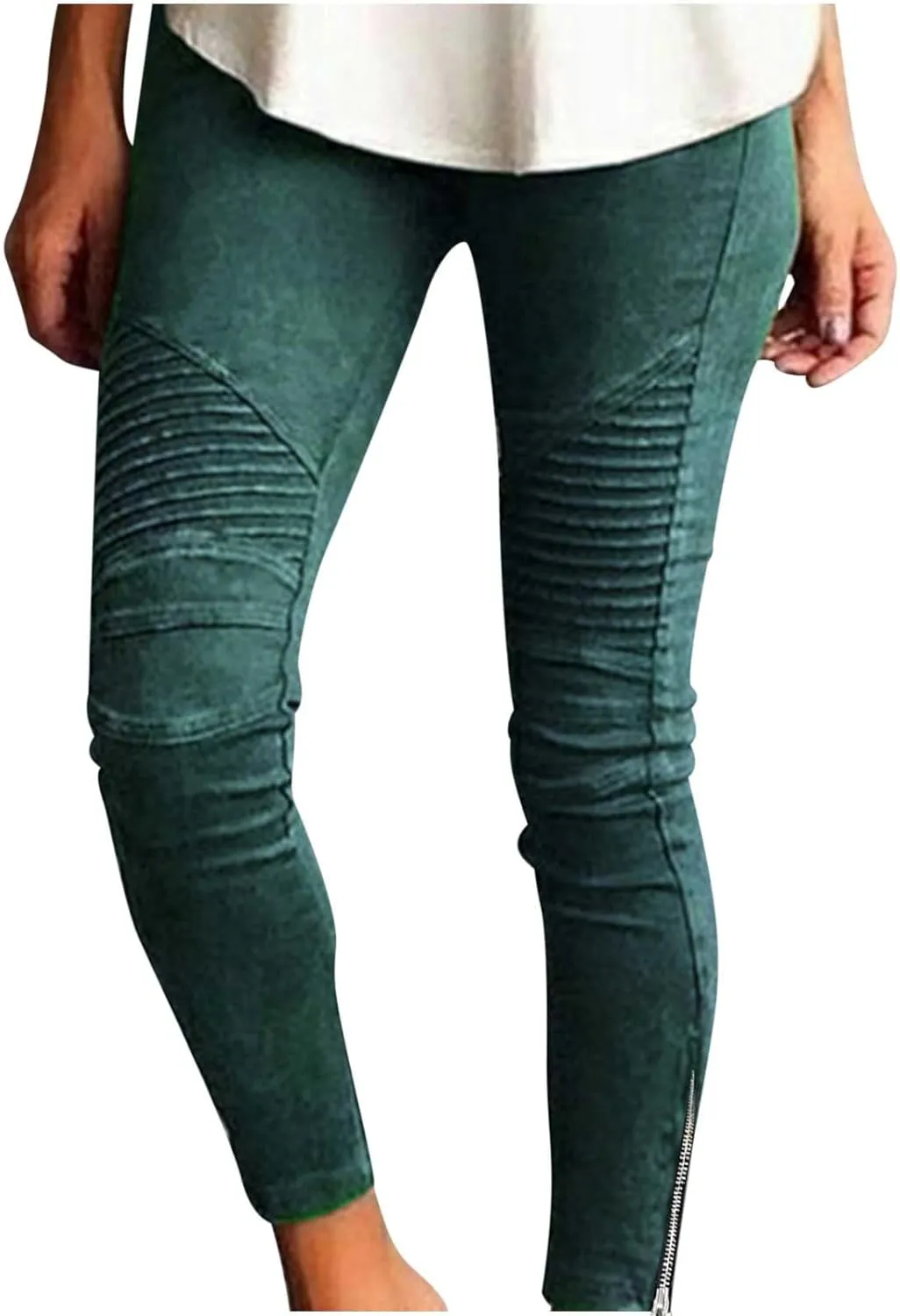 Womens Pants Fashion High Waisted Skinny Pants Stretchy Slim Lounge Solid Trousers Summer Yoga Pants Casual Sweatpants