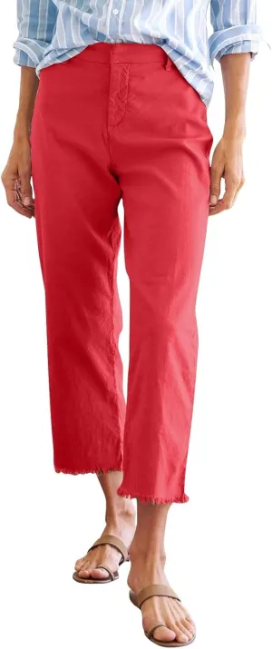 Women's Pants, Straight Leg Casual Pants Peasant Linen Breathable Stripe 2025 Palazzo