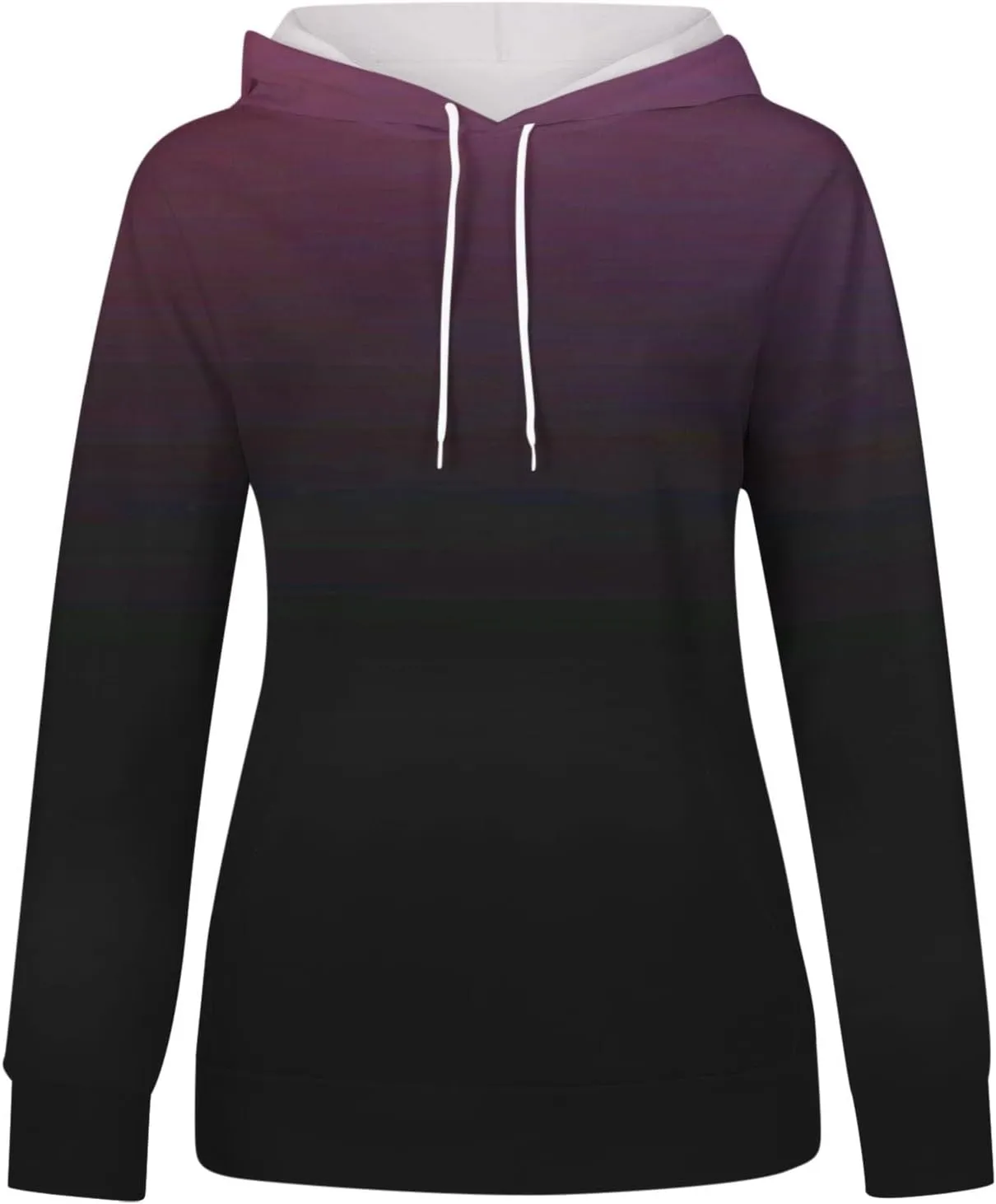 Womens Pullover Hoodie Sweatshirts Casual Tie Dye Tunic Shirts Long Sleeve Drawstring Pullover Tops With Pocket