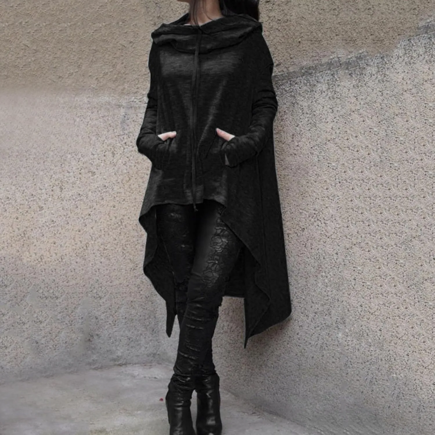 Womens Slub Knit Full-Zip Hoodie Women Loose Hoodie Long Hooded Tops Ladies Sweatshirt Sweaters Casual Fashion